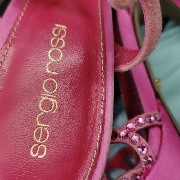 Pink Rhinestone Platform Heels - Picture 6 of 14